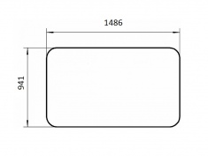 Стекло двери Т50.45.152 1486х941
