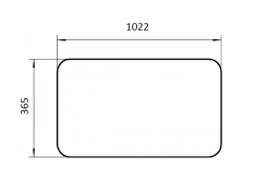 Стекло люка Т50.45.151 1022х365