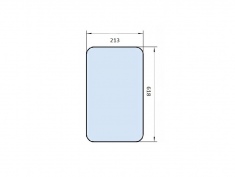 Стекло заднее нижнееТ50.45.443 618х213
