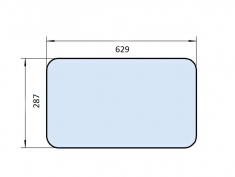 Стекло боковое Т30.45.151Д1 629х287
