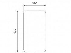 Стекло  заднее нижнее Т30.47.443 620х250
