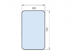 Стекло МТЗ УК (6700011-04) 432х292