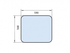 Стекло боковое большое ТЛТ-100 (95-5001011-03) 590х568