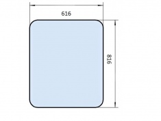Стекло боковое ДТ-75 (05.45.103) 816х616