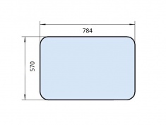 Стекло двери ДТ-75 (05.45.104) 784х570