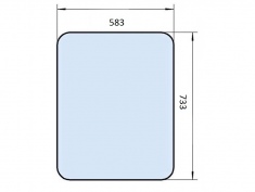 Стекло боковое/дверь Почтальон  (88.45.133) 733х583