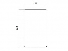 Стекло УАЗ, 6 мм 632х365