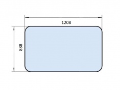 Стекло ветровое 85ТКФ.45.1052 1208х888