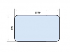 Стекло лобовое Амкадор 1549х898