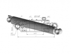 Гидроцилиндр подъема первой стрелы ИМ 150.100М.00.000 (ГЦ-140.70х680.22)