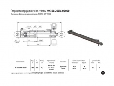 Гидроцилиндр удлинителя стрелы ИФ 300.200М.00.000 (ГЦ-70.40х1800.48)