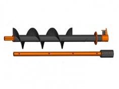 Телескопический шнек (для ямобура и гидровращателя), длина 180-450 см