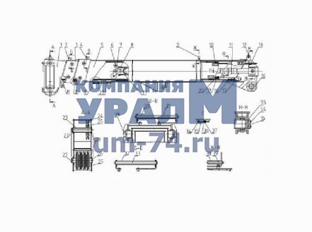 Секция средняя 700.12.63.600-01 автокрана КС-55730 - Фото 1