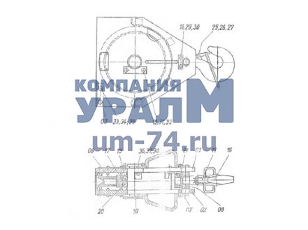 Крюк.обойма вспом.подъема 5т - Фото 1