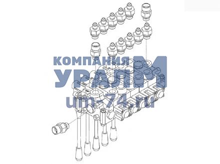 Гидрораспределитель КС-55733.87.15.000-01 автокрана КС-65711 - Фото 1