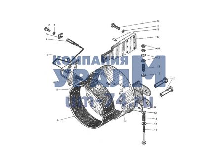 Тормоз стояночный ДЗ-98.10.07.000-02 - Фото 1