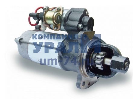 Стартер УРАЛ, МАЗ 5432.3708-01 (привод 10 зубов) редукторный с доп. реле (ан. 8922, 1702, 1712, 5432) - Фото 1