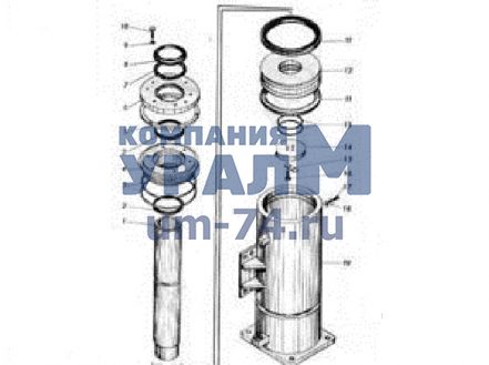 Шток в сборе СП-49Ц.12.01.200СБ - Фото 1