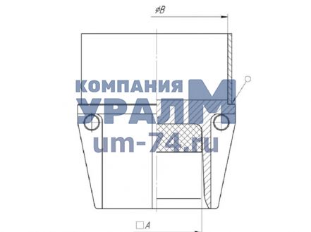 Наголовник (СП76а 350х350) НС-350/645-1-00СБ - Фото 1