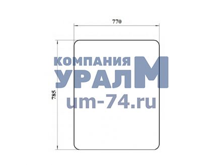 Стекло заднее кабины крана 785х770 - Фото 1