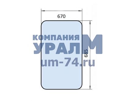 Стекло 961.60.00.01 685х670 - Фото 1