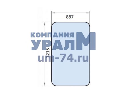 Стекло переднее Т80.45.150  (АГРОМАШ ТГ-90) 1215х887 - Фото 1