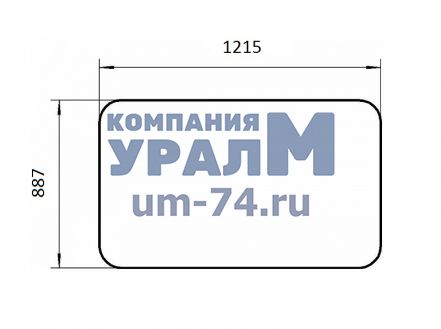 Стекло переднее Т80.45.150А 1215х887 - Фото 1