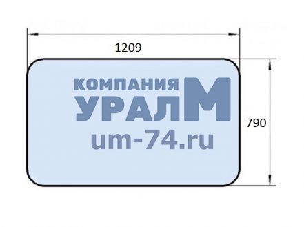 Стекло переднее Т50.45.150 (АГРОМАШ ТК30) 1209х790 - Фото 1