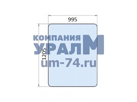 Стекло заднее Т50.45.200 1205х995 - Фото 1