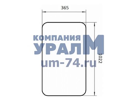 Стекло люка Т50.45.151-10 1022х365 - Фото 1