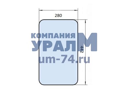 Стекло переднее нижнее Т50.45.353 442х280 - Фото 1