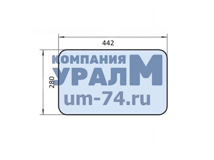 Стекло переднее нижнее Т50.45.353-10 442х280 - Фото 1