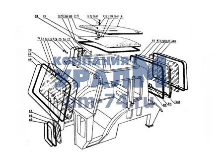 Стекло лобовое Т30.45.150Д1 1179х1150 - Фото 1