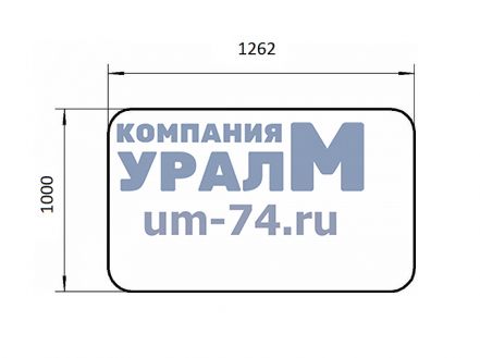 Стекло двери Т30.45.152Д1 1262х1000 - Фото 1
