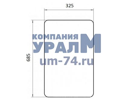 Стекло кабины нижнее ТЛТ-100 (95-5001011-02) 685х325 - Фото 1