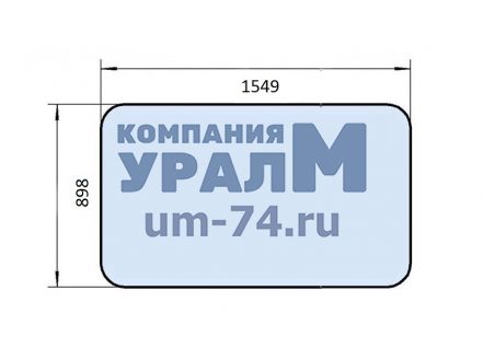 Стекло лобовое Амкадор 1549х898 - Фото 1