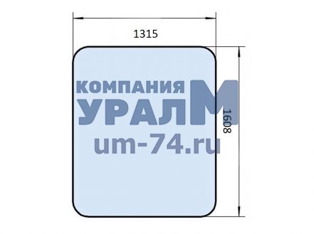 Стекло правое эксковатор 052321-59-30 1608х1315 - Фото 1