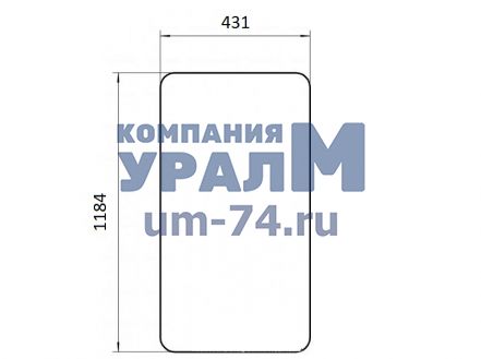 Стекло 312-20-02.00.001 1184х431 - Фото 1