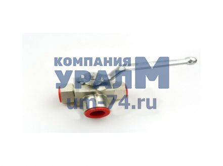 Кран гидролинии JCB 1/2 BSP 3 выхода 25-991600 - Фото 1