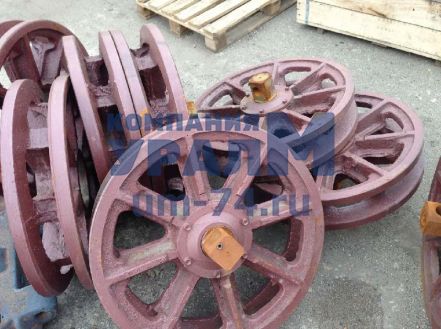Колесо натяжное 25.04.00.000 крана ДЭК в сборе - Фото 1