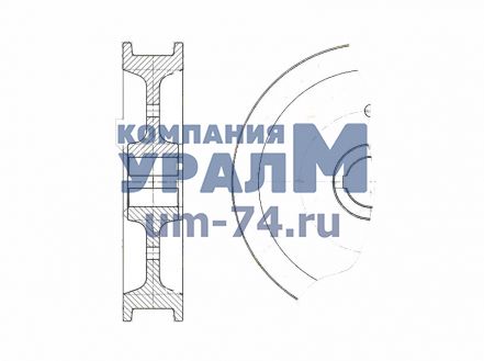 Колесо двухребордное 1046.70.00.01 - Фото 1