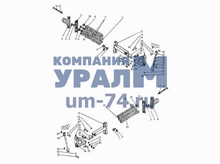 Блок уравновешивания левый (4 пружины) ЖКН 5-2-70 - Фото 1