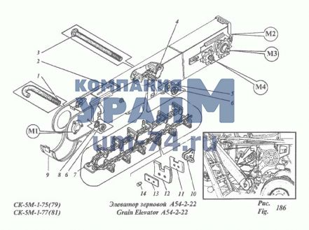 Элеватор зерновой в сборе А54-2-22М - Фото 1