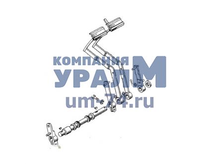 Педали с валиком тормоза 45Т-3503050 СБ (ЮМЗ-6, Д-65) - Фото 1