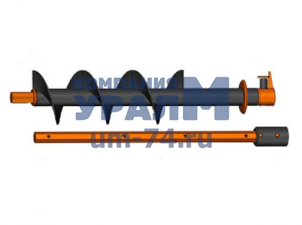 Телескопический шнек (для ямобура и гидровращателя), длина 180-450 см - Фото 1